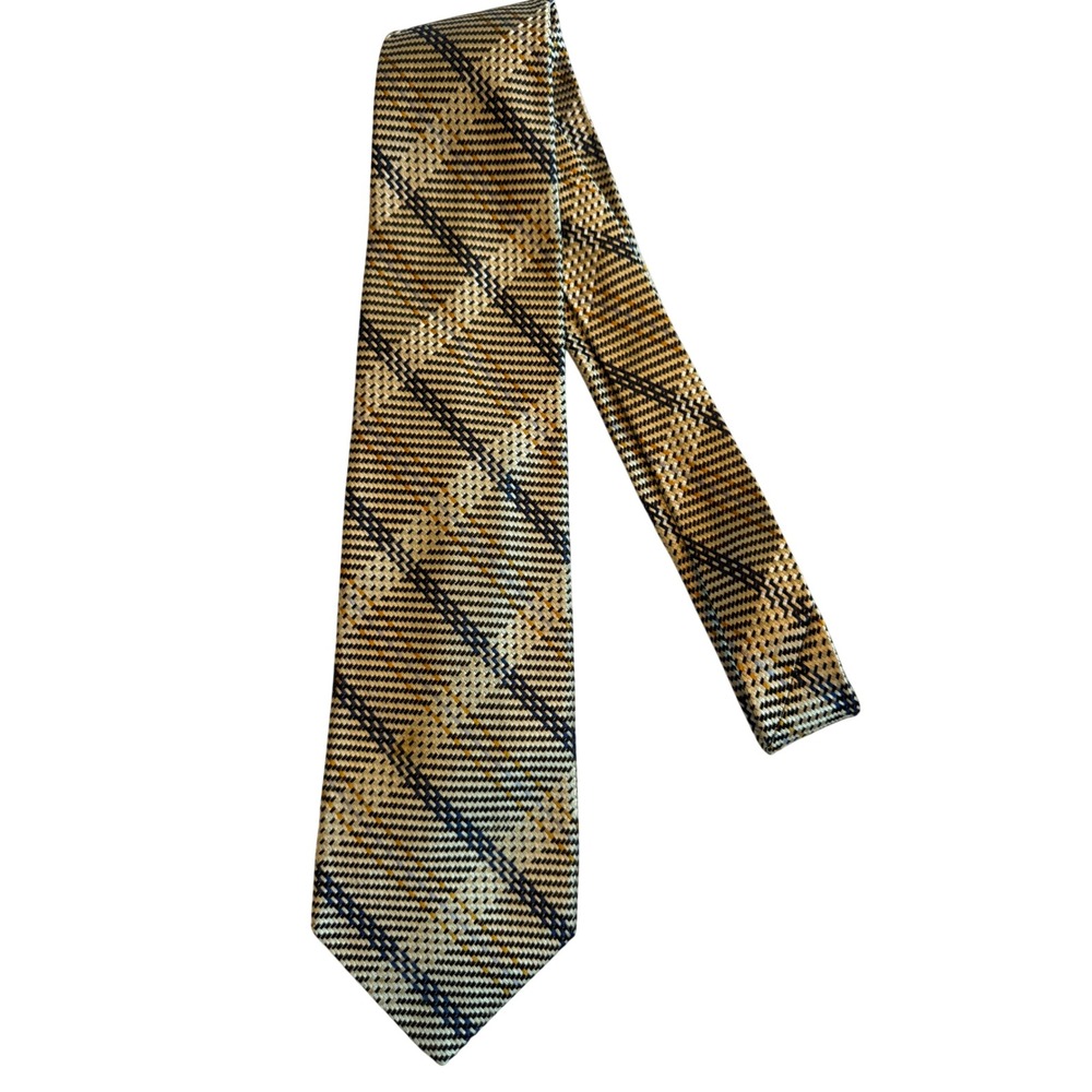 Robert Talbott Mens Plaid Silk Necktie OS Hand Sewn Party Business Formal USA